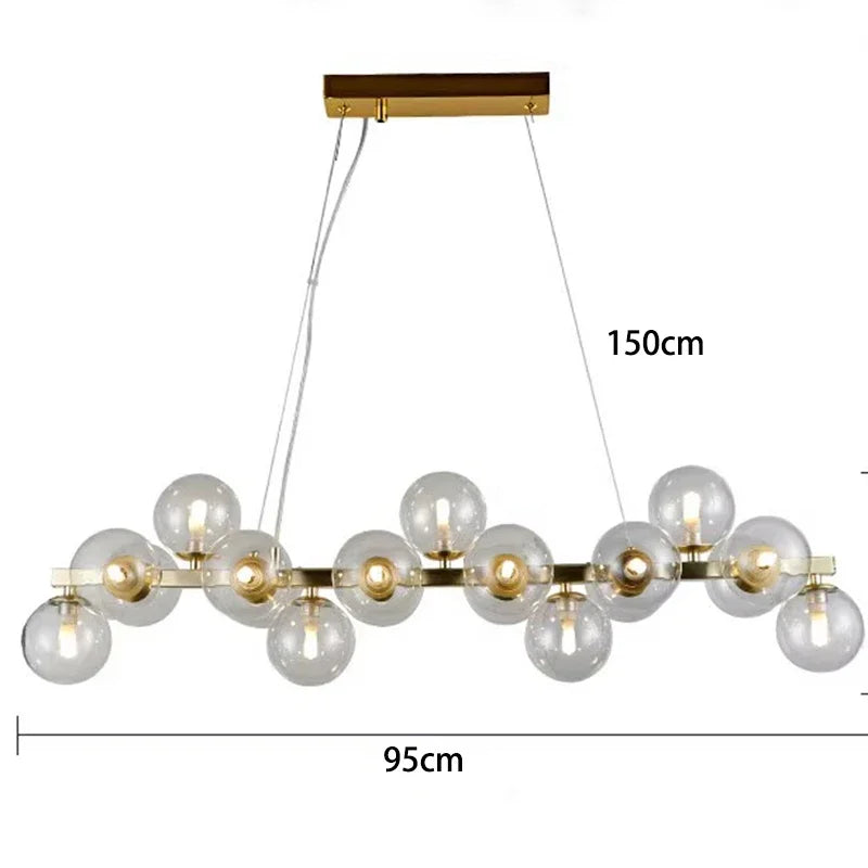 Sophie Glass Bubble Pendant Chandelier for Modern Living Spaces