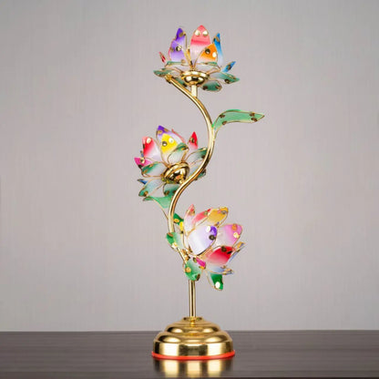 Camille Lotus Color Changing LED Silk Table Lamp E27