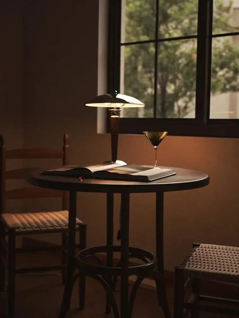 Noémie Wood & Chrome Desk Lamp