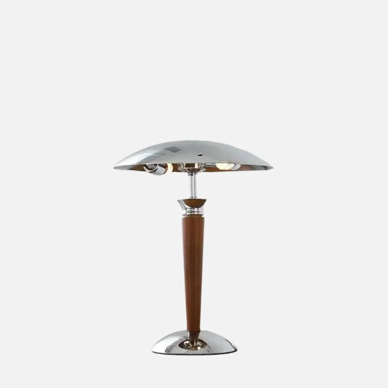 Noémie Wood & Chrome Desk Lamp
