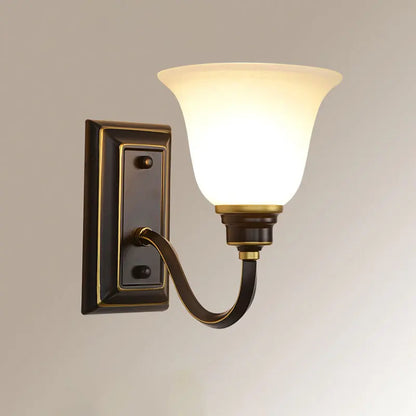 Sophie Country Glass Wall Lamp E27 Single Head Hallway Light