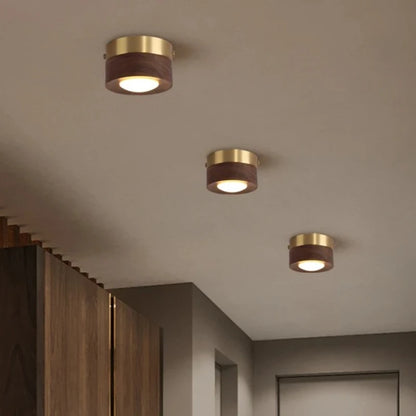 Anouk Walnut Wood LED Ceiling Spotlight Light