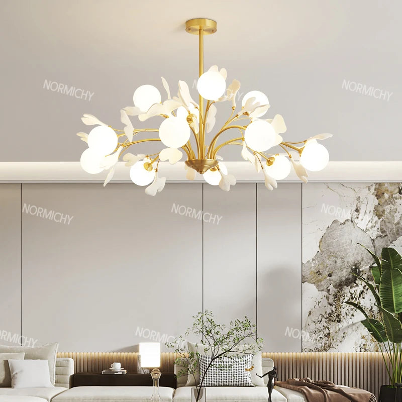 Sofia Copper Frosted Glass Pendant Chandelier Fixture