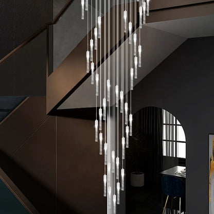 Amélie Crystal Ring Staircase Chandelier