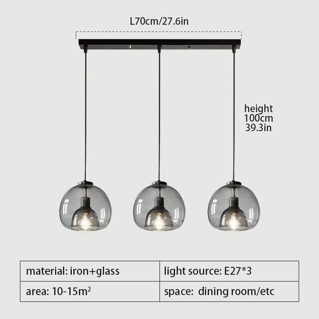 Amélie Antonio Glass Pendant Light