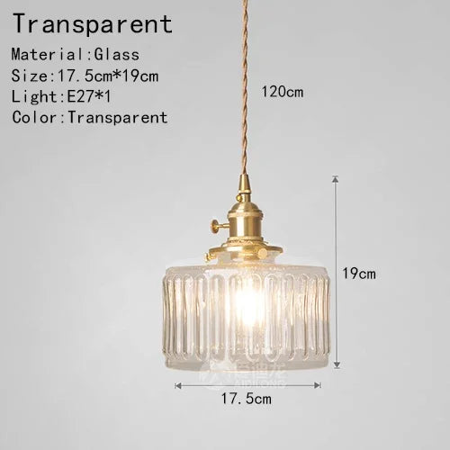 Camille Luxury Glass Black & Gold Pendant Light