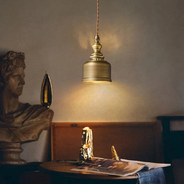 Léon Vintage Brass Mini Pendant Light