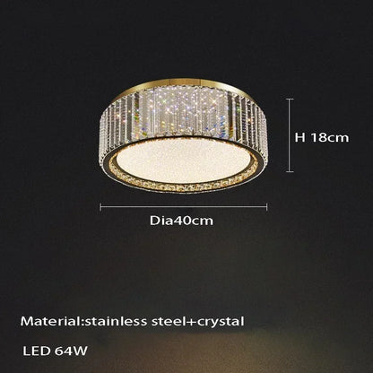 Chloé Luxury Crystal Ceiling Lamp Gold LED Modern Light
