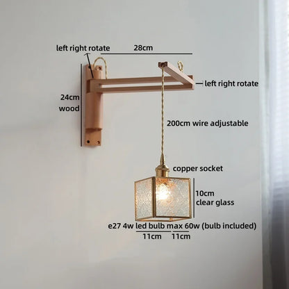 Aurore Wabi Sabi Glass Wall Lamp Nordic Style