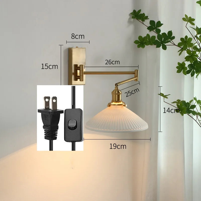 Geneviève Swing Arm Dual Head Wall Light