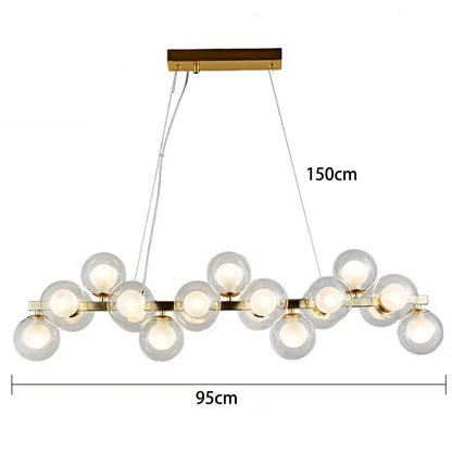 Sophie Glass Bubble Pendant Chandelier for Modern Living Spaces