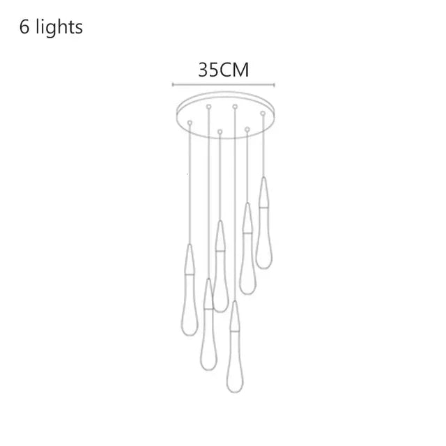 Madeleine Crystal Drop Chandelier Light