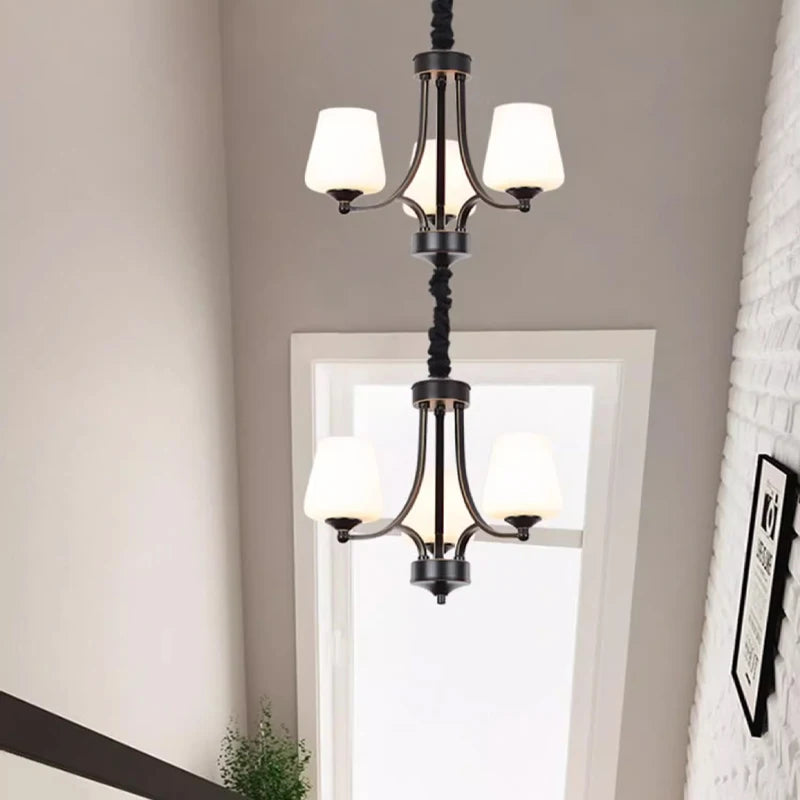 Isabelle Nordic Glass Stair Pendant Chandelier