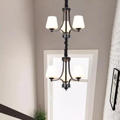 Isabelle Nordic Glass Stair Pendant Chandelier