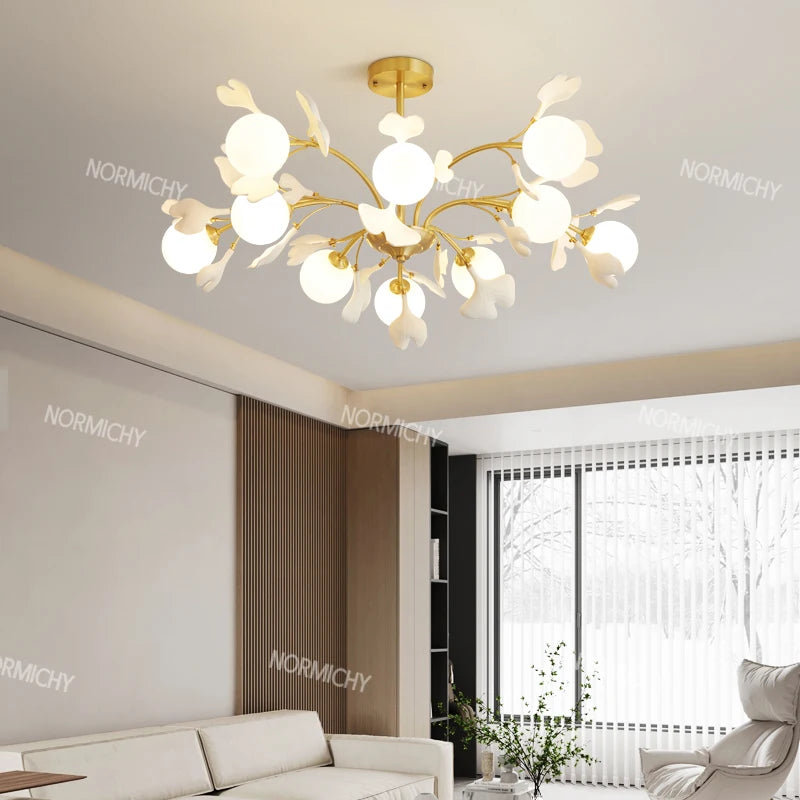 Sofia Copper Frosted Glass Pendant Chandelier Fixture