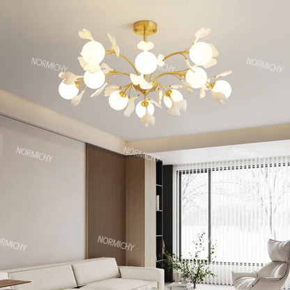 Sofia Copper Frosted Glass Pendant Chandelier Fixture