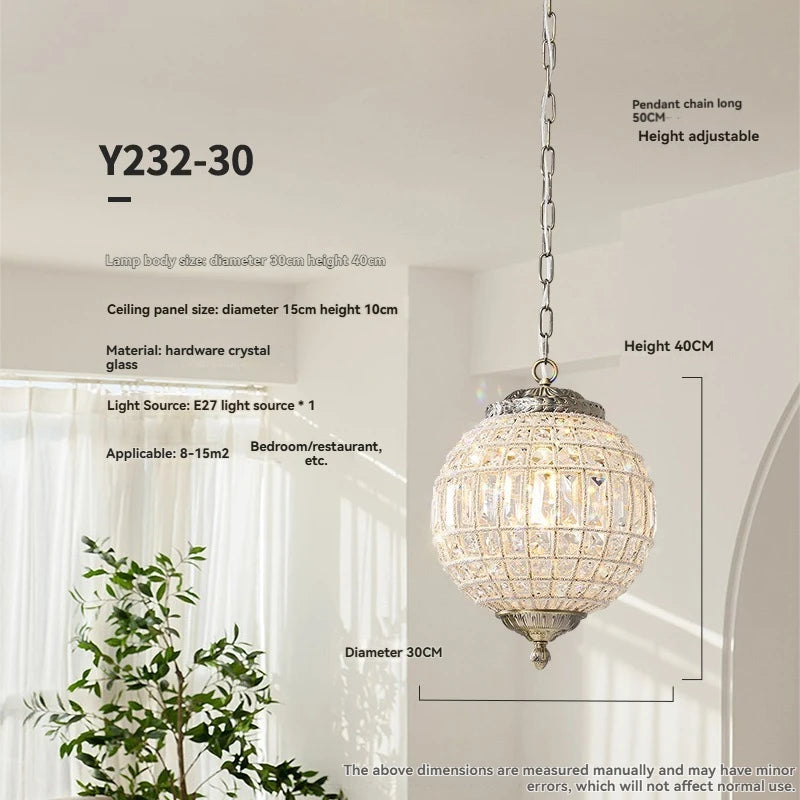Aurélie Vintage Crystal Pendant Chandelier 6-Light Luxury