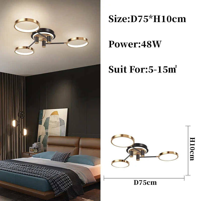 Valérie Modern Ring LED Pendant Chandelier Light