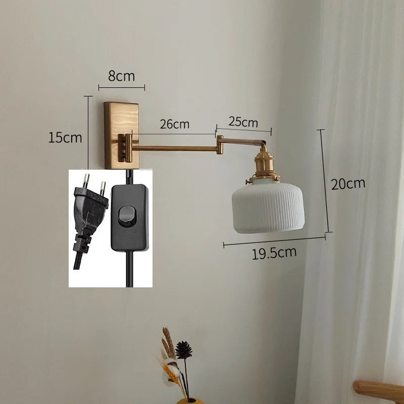 Geneviève Swing Arm Dual Head Wall Light