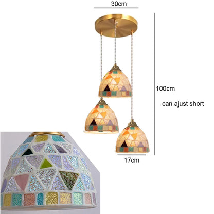 Isabelle Shell Glass Pendant Light Art Deco Bedside Lamp