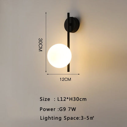 Amélie Nordic Wall Lamp with Frosted Glass Design
