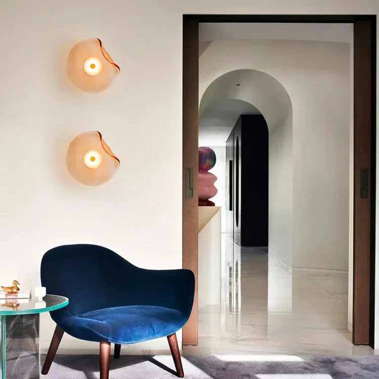 Élise Halo Shade Glass LED Wall Sconce