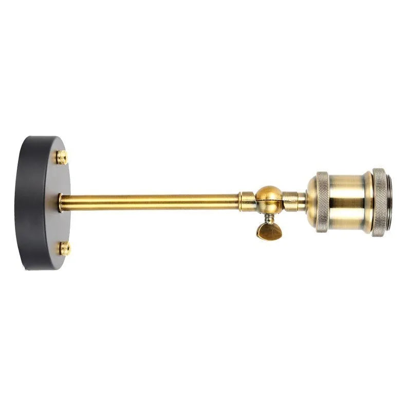Élise Industrial Retro E27 Wall Lamp Black Gold Loft Sconce Light