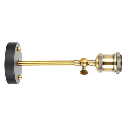 Élise Industrial Retro E27 Wall Lamp Black Gold Loft Sconce Light