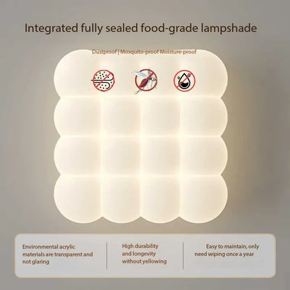 Amélie Bubble Cream LED Ceiling Light Full Spectrum Eye Care