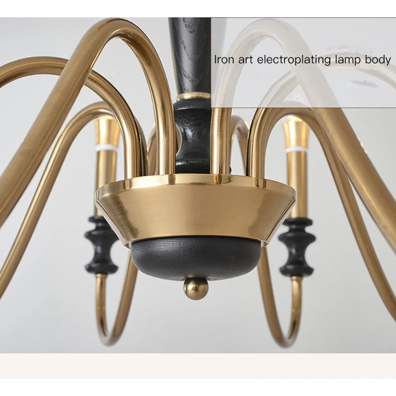 Milada Nordic Ceiling Chandelier with LED Candle Lights