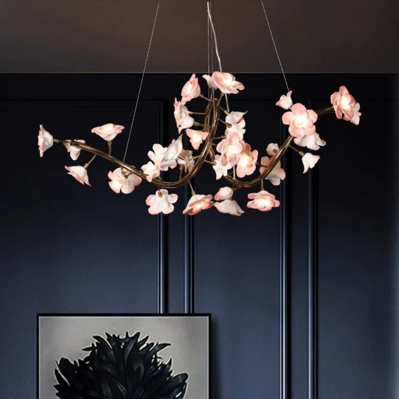 Celestia Luxury Ceramic Flower Chandelier