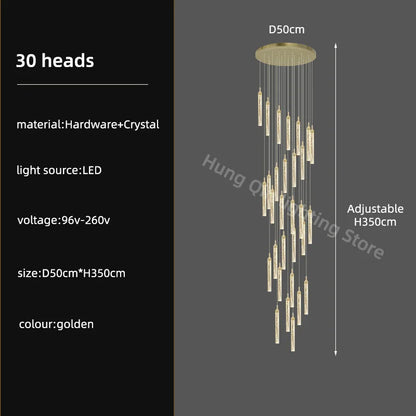 Élodie Crystal Staircase Pendant Chandelier