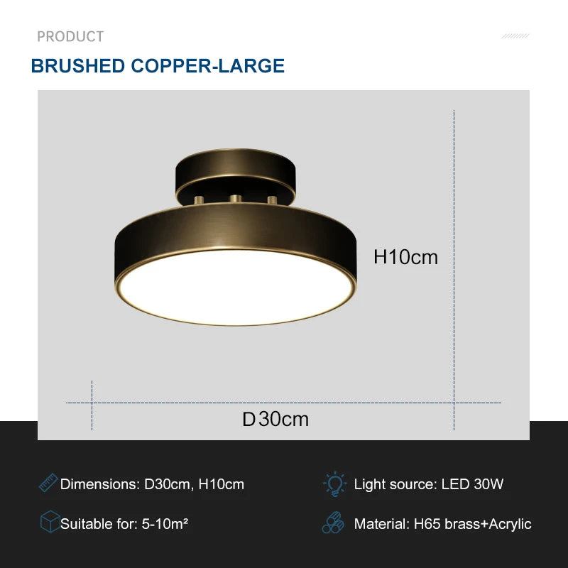 Aveline Brass LED Flush Mount Ceiling Light