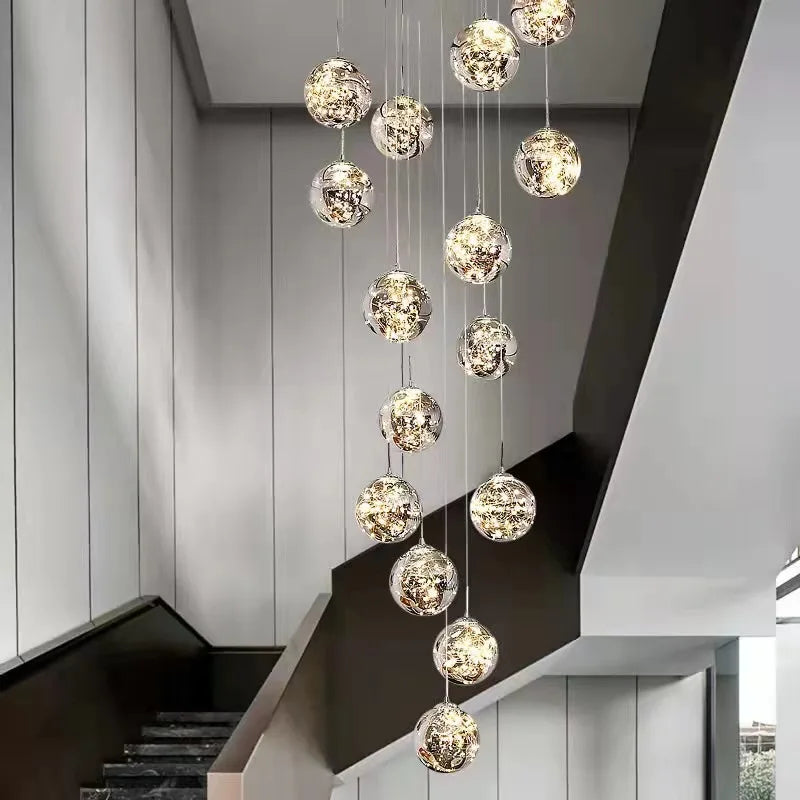 Adèle Starry Sky LED Staircase Pendant Chandelier
