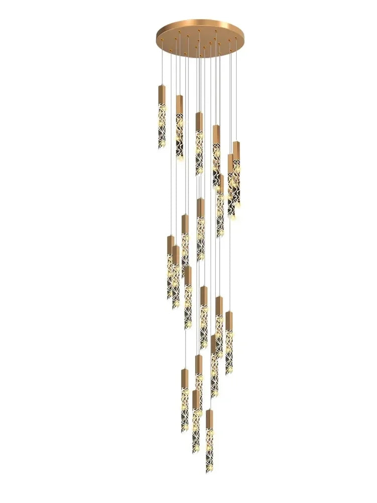Sophie Spiral Crystal LED Staircase Chandelier