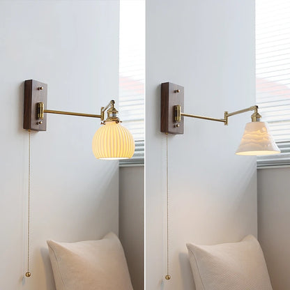 Lucienne Rotating Arm Wall Lamp Pull Chain