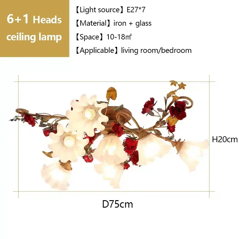 Amélie Nordic Flower Creative Semi-Flush Ceiling Light