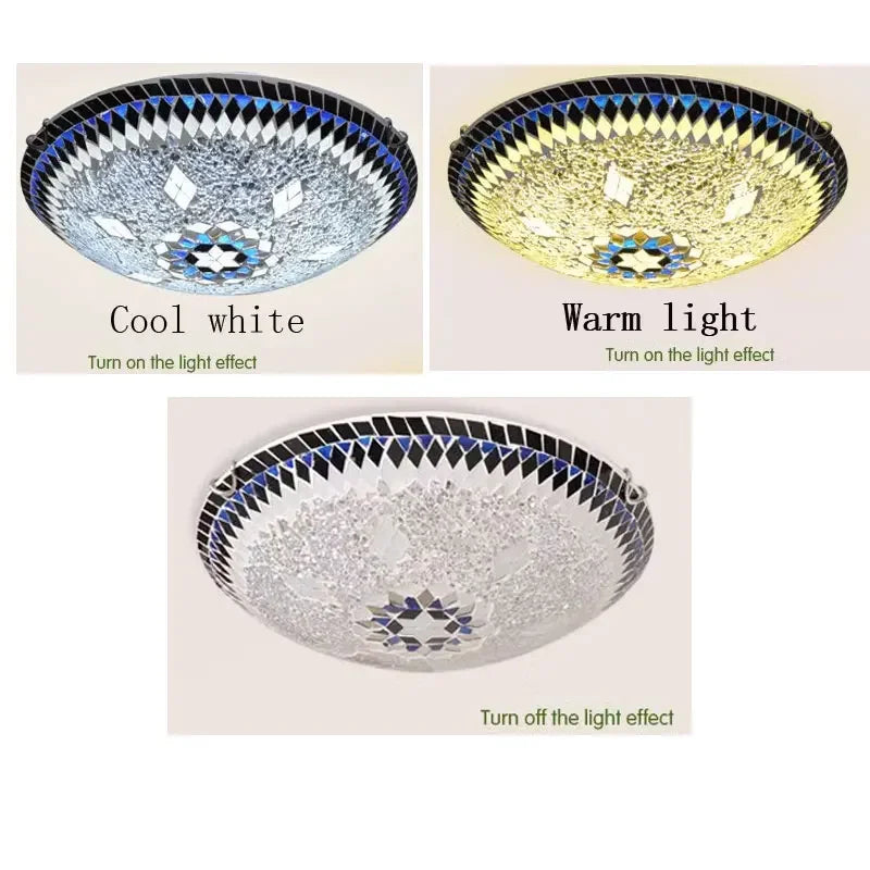 Sofia Turkish Glass Art Ceiling Light LED Fixture