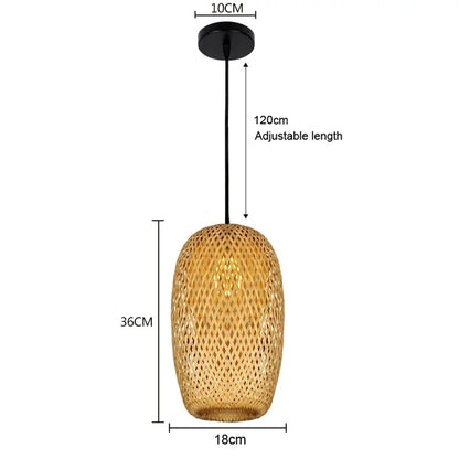 Aurélien Bamboo Rattan Pendant Light Handwoven Ceiling