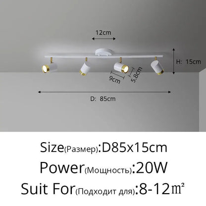 Élise Modern Black & White LED Ceiling Spotlight Lamp