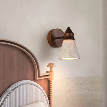 Élodie Travertine Stone Wall Lamp Nordic Bedroom Sconce