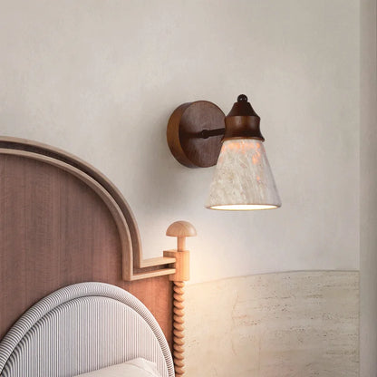 Élodie Travertine Stone Wall Lamp Nordic Bedroom Sconce