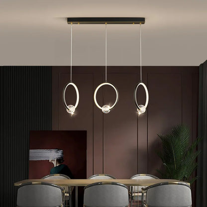 Margaux Copper Crystal Ring Pendant Chandelier