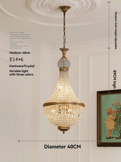 Aurélie Vintage Crystal Pendant Chandelier 6-Light Luxury