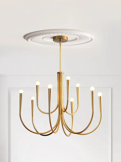 American Retro Iron Chandelier for Living Room and Restaurant