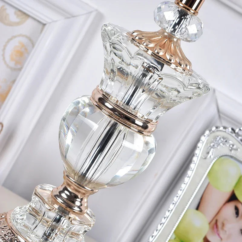 Retro Palace Crystal LED Table Lamp for Bedroom and Living Room