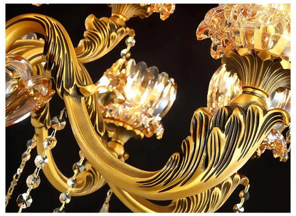 Sophie European Brass Crystal Antique Chandelier Pendant Light