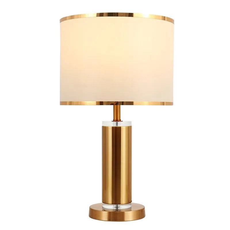 Amélie Nordic Crystal Fabric Table Lamp E27 Warm Bedroom Light