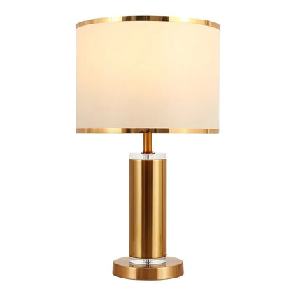 Amélie Nordic Crystal Fabric Table Lamp E27 Warm Bedroom Light