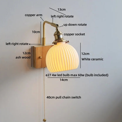 Amélie Vintage Ceramic Flower Wall Light
